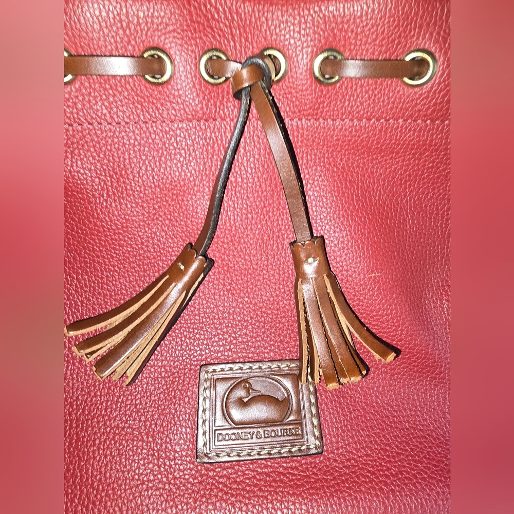 Dooney & Bourke Burgundy Leather Tote/Crossbody - Picture 10 of 13
